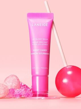 LANEIGE Sweet Candy Lip Glowy Balm - Bright Pink Tube